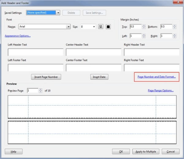 Add Page Numbers to PDF