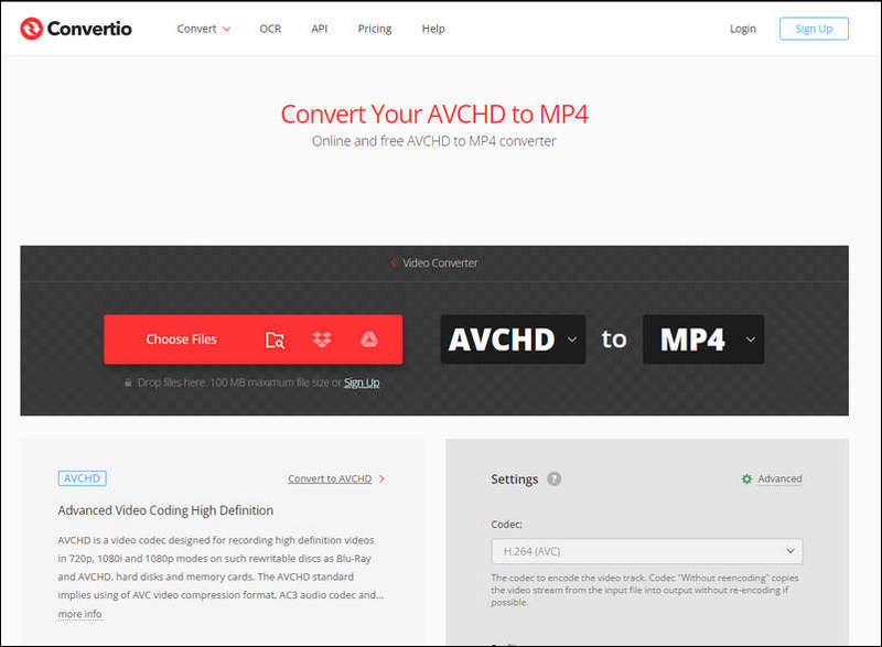 Choose AVCHD Files