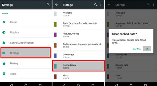 Empty Cache Data