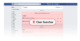 Clear Facebook Search History