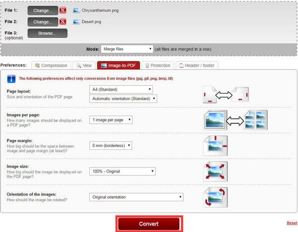 Convert PNG to PDF Online