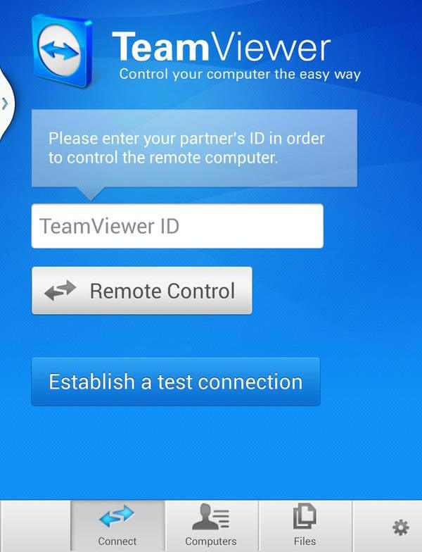 Enter Teamviewer id