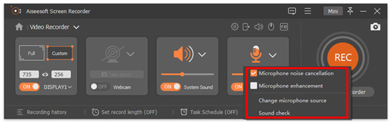 Select Audio Recording