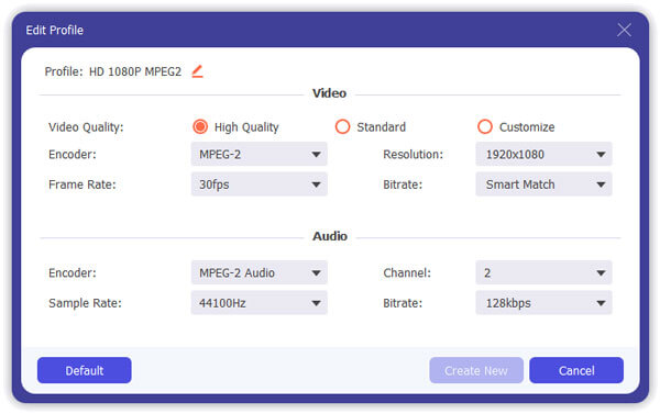 MPEG Settings