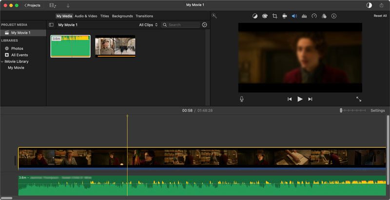 Put Audio on Video Mac iMovie