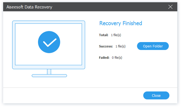 Recover the selected data