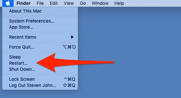 Restart mac