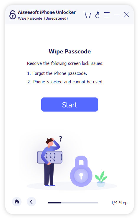 Start to Wipe Passcode