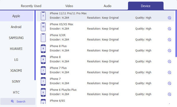 Video Format Profile