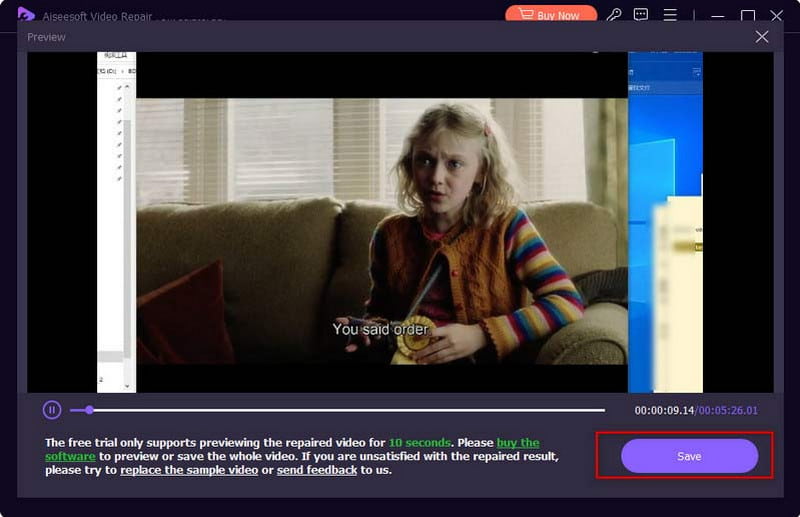 Video Repair Preview Save